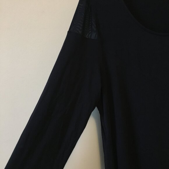 Nygard Dark Bluish Black Modern Rayon Jersey Tunic Dress or Shirt - Picture 5 of 16